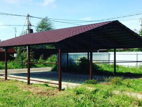 Навес из металлочерепицы 7